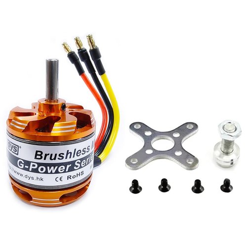 DYS D3536 910KV/1000KV/1250KV/1450KV 5.0mm Brushless Outrunner Motor 2-4S for Multicopter RC Aircraft Fixed-Wing UAV (D3536 1000KV)