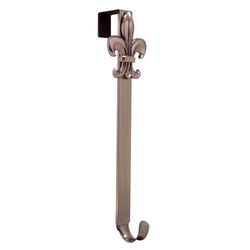 Haute Decor Adjustable Length Wreath Hanger with Removable Icon (Oil-Rubbed Bronze - Fleur De Lis...