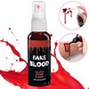 Halloween Fake Blood,Washable Vampire Blood Splatter Makeup,Realistic Edible Bloods for Clothes, Vampire Makeup for Halloween Costume,Theater, Cosplay, Zombie, Special Effects,SFX Makeup