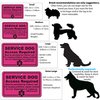 Service Dog Identification Tag Pre-Engraved Rectangle Plastic