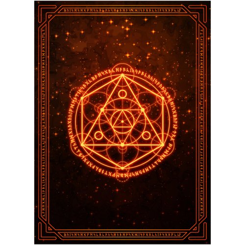 WizardWard MTG Card Sleeves (Red Arcane) Pack of 105 - Smooth Shuffling MTG Sleeves 100 Micron Thickness -66mm x 90mm Magic the Gathering Card Sleeves