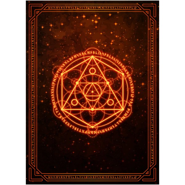 WizardWard MTG Card Sleeves (Red Arcane) Pack of 105 - Smooth Shuffling MTG Sleeves 100 Micron Thickness -66mm x 90mm Magic the Gathering Card Sleeves