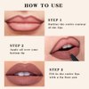Kaely Beige Matte Lip Tint Stain Marker Pen,2in1 Liquid Lipstick & Lip Liner Pencil,Long Lasting Waterproof 24 Hour Lip gloss for Women,tinta para labios labiales mate 24 horas originales,07