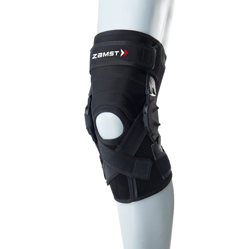 Zamst ZK-X Sports Knee Brace With Metal Hinges Protecting the Knee Ligaments For Moderate Sprains Of the ACL, MCL, LCL-for Basketball, Volleyball, Soccer, Football, Lacrosse, Ice Hockey-Black, Medium