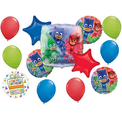 Anagram PJ Masks Birthday Party Supplies Gekko Owlette Catboy Balloon Bouquet Decorations