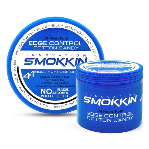INNOVATION SMOKKIN Strong Hold Hair Gel, Edge Control, Braiding Gel, Locking & Twist Styling Wax, Versatile Styling Locking Gel Applicable To Diverse Hair Types. (Cotton Candy 16.9 Fl oz)