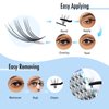 IECILI Lash Clusters Individual Lashes - 280pcs 20D Cluster lashes for DIY Lash Extensions -Super Thin & Soft Eyelashes 8-14mm D Curl Cluster Eyelash Extensions for Natural Wispy Look