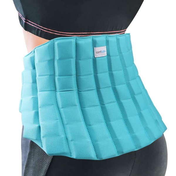 Comfcube Ice Pack for Back Pain Relief, 2 Hours Long Lasting Cold Therapy Flexible Lower Back Ice Pack Wrap for Back Injuries, Sciatica, Coccyx, Swelling, Back Surgery Green