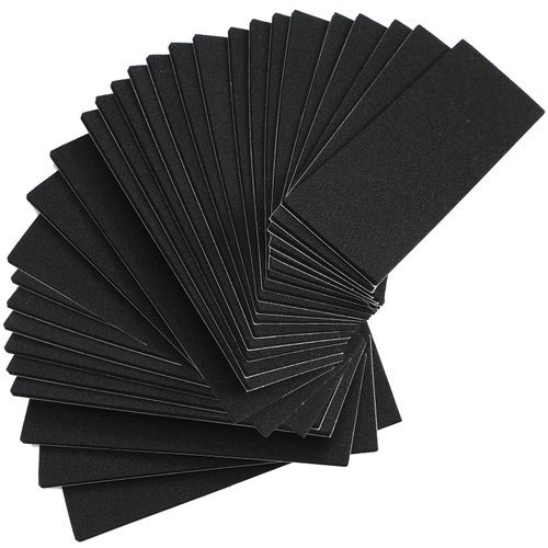 Pajean 24pcs Black Foam Grip Tape Adhesive for Fingerboards, 38 x 110 x 2 mm, Anti Slip