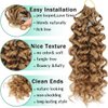 New Gogo Curl Crochet Hair Pre Looped 8 Packs Pre Twisted Curly Crochet Hair for Black Women Beach Curl Wave Crochet Synthetic Hair Extensions (14 Inch (Pack of 8) 27#)