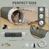 TSEB4TEP Cat Tunnel,Cat Tunnel for Indoor Cats, Collapsible Crinkle Paper Cat Play Tunnel Toys Set Anti-Scratch Cat Tunnel 9.8"*51",Cat Feather Toy Fishes for Cats, Puppy, Kitty, Kitten, Rabbit
