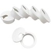 6pcs Desk Grommet 1-3/8 inch Plastic Wire Cord Cable Grommets Hole Cover for Office PC Desk Cable Cord Organizer (White)