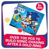 Jixelz Remix Sonic The Hedgehog Craft Kit - Sonic and Ring - No Heat or Glue Required - STEM Building Toys - Pixel Art for Bedroom or College Dorm Room Decor - 700+ Pieces - Ages 8 Years and Up