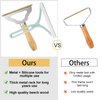 2pcs Manual Portable Fabric Shaver, 1 Metal Carpet Lint Scraper for Furniture Pet Hair Removal (1Buck Thick Rack Can Be Used for Years), 1 Reusable Fuzz Lint Remover Brush for Clothes Couch(No Snag)
