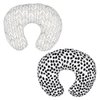 Nursing Pillow Covers for Breastfeeding Pillow, 2 Pack Soft and Stretchy Breastfeeding Pillow Covers for Breastfeeding Mom, Cozy Nursing Slipcover for Boys and Girls (Geometry &Leopard)