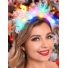 Catery Christmas LED Headband Snowflake Hair Hoop Xmas Feather Light Up Hair Hoop Costume Headband Holiday Headdress Sparkle Christmas Party Supplies Gifts Accessoriess for Women and Girls (Set-1)