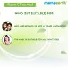Mamaearth Vitamin C & Kaolin Clay Facial Mask | Enhances Skin Tone & Helps Reduce Spots | Firms, Soothes & Gives Glowing Skin | Face Pack for Skin Illumination | 3.53 Oz/100 g