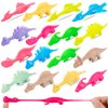 KXCOFTXI 16 Pcs Slingshot Dinosaur Finger Toys, Finger Slingshot Novelty Toys, Amusements Rubber Toy for Dinosaur Party Favors, School Party, Friends Gathering