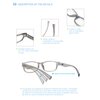 HEEYYOK Small Reading Glasses Womens/Men 3.00+ 4-Pack Readers,Lightweight Rectangular PC Frame Comfortable Spring Hinges 4 Pouch