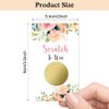 Haizct 50 Pack Watercolor Flowers Blank Gift Certificate Scratch Off Cards for Small Business, Spa Beauty Makeup Hair Salon, Bridal Shower, Baby Shower, Country Wedding, Rose flower, Gold-GK081