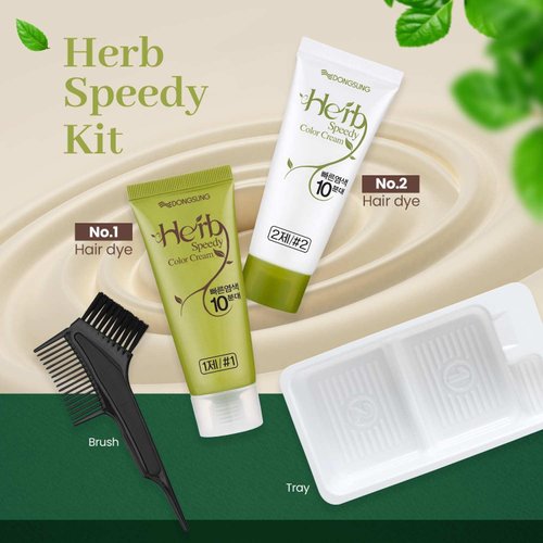 Herb Speedy Color Cream (Natural Black, 3 Pack) PPD Free, Ammonia Free, Vegan Hair Dye Contains Sun Protection Odorless No more Eye and/or Scalp Irritations From Coloring For Sensitive Scalp