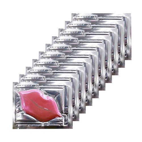 Ruzzut 30PCS Collagen Lip Masks,Crystal Moisturizing Lip Care Lip Sheet Lip Patches for Dry Lips & Anti-Chapped, Smoothing Lip Lines, Plumping Your Lips Attractive, Pink