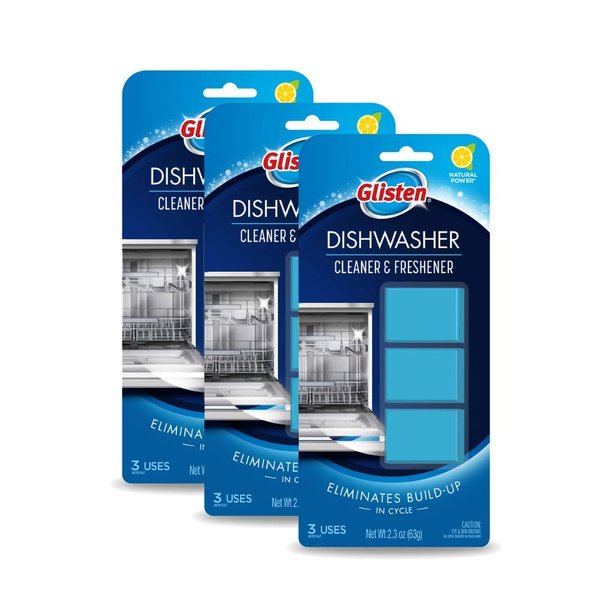 Glisten Dishwasher Cleaner & Freshener, 3 Tablets