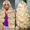 DUGPOB 613 Lace Front Wig Human Hair Body Wave 200 Density Hd Lace Front Glueless Wigs Human Hair Pre Plucked Blonde Wigs for Women 24 Inch