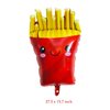 10Pcs French Fries Balloons Hamburg Balloons Food Birthday Foil Balloons for Birthday Fast Food Snacks Themed Party Decorations Supplies
