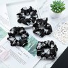12 Pieces Silk Hair Scrunchies Volleyball Sport Hair Elastic Satin Ties Bands Ponytail Holders for Players Teams Gifts Wristband Decoration Hair Accessories Women(Black)