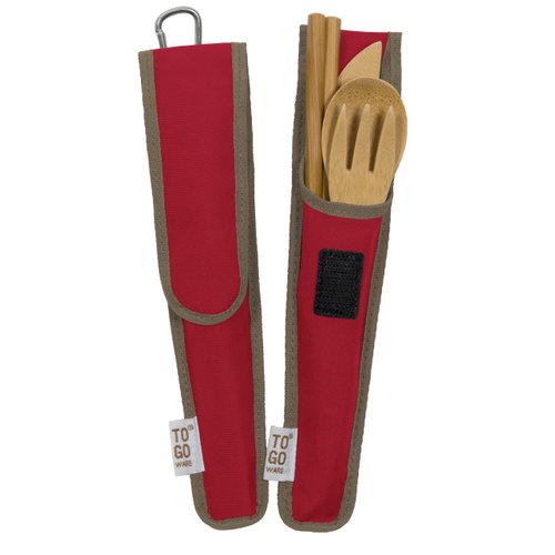 TO GO WARE Repeat Bamboo Utensil Set - Cayenne (Red), 1 EA