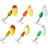 Panther Martin Hammered Spinner Fishing Lure Kit (6-Pack),Gold/Silver