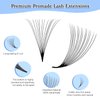 Obeyalash 600 Fans Premade Lash Extensions Fans Premade Volume Fans Eyelash Extensions Pro Made Fans Lash Extensions D Curl Handmade Loose Fans for Lash Extension Supplies (14D-0.05D-D, 8-15mm)