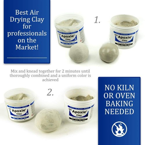 Aves Apoxie Modeling Clay for Professionals - Self Hardening Modeling Clay, Waterproof Sculpting Clay - No Cracking Modeling Clay - 2 Part Epoxy Clay for Sculpting, Natural (1 Lb)