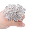 eBoot 40 Pack Flower Crystal Rhinestone Hair Pins with a Storage Bag for Bridal Wedding Hair Accessories (White)