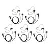 GoodQbuy 2 Pin PTT Mic Covert Acoustic Tube Earpiece Headset is Compatible with Motorola Two-Way Radio RMM2050 GP300 CP200 PR400 CLS1110 (Pack of 5)