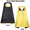 Naichuo Superhero Capes Cloak with Mask, Kids Children Boys Girls Double Side Dress Up Costumes for Halloween Christmas(Black/Yellow)