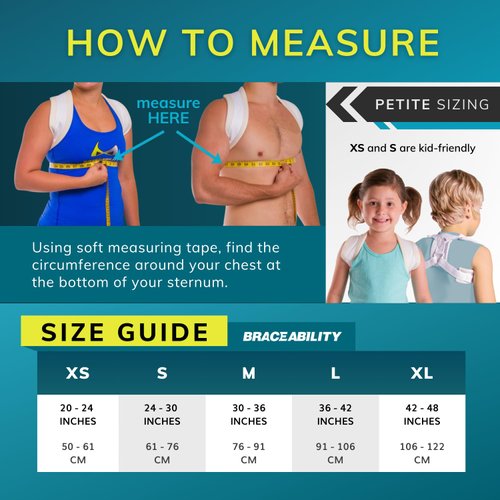 BraceAbility Clavicle Support Brace - Figure 8 Upper Back Brace Posture Corrector for Women and Men, Shoulder Straightener, Kyphosis Relief, Sling for Injuries and Fractures (Medium)