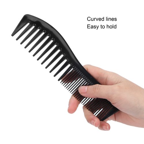 Hair Comb, Detangling Comb Durable for Home for Salon Use (Black)