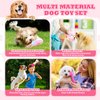RoundFunny 11 Pcs Dog Birthday Toy Dog Birthday Cake Puppy Teething Toys Girl Boy Squeak Toys Interactive Dog Toys Dog Birthday Gift with Box for Puppy Small Medium Size(Pink)