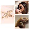 TEBIEKOY Snake Hair Pins with Sparkly Rhinestones Hair Clips, 4 Pcs Alloy Snake Hair Clips Set, Crystal Hair Accessories Headdress for Girls and Women
