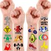 96 PCS Gym Fitness Workout Temporary Tattoos Themed Birthday Party Decorations Supplies Favors Decor Bodybuilding Motivational Quotes Tattoo Stickers Gifts for Men Girls Boys Class Prizes Carnival