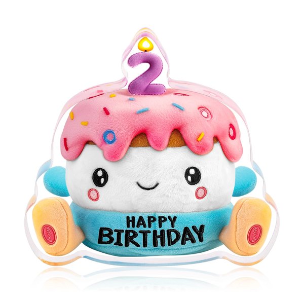 FLYAB Birthday Gifts for Kids - 2 Year Old Boy Birthday Gift - Acrylic Birthday Cake First Gifts for Girls Boys Cute Toddler Birthday Gift Paperweight Decorations