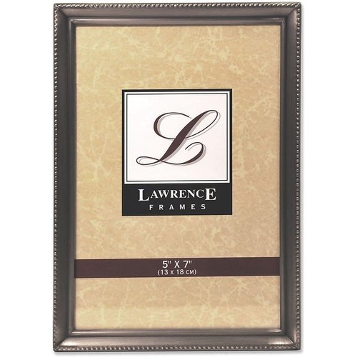 Lawrence Frames 11557 Antique Pewter 5x7 Picture Frame - Bead Border Design