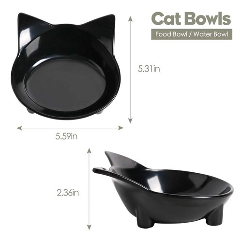 Skrtuan Cat Bowl Cat Food Bowls Non Slip Dog Dish Pet Food Bowls Shallow Water Bowl Cat Feeding Wide Bowls to Stress Relief of Whisker Fatigue Pet Bowl of Dogs Rabbits Puppy(Safe Food-Grade Material)