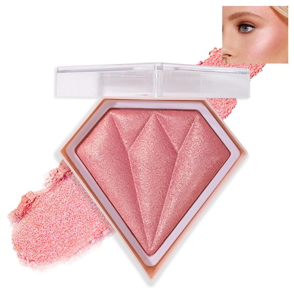 IONSGAKO White Highlighter Makeup Palette Face Highlighter Powder Iluminadores De Maquillaje Narutal Shimmer Glitter Highlighter Blush Powder Makeup Palette-05 Mermaid Color