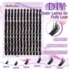 Fluffy Lash Clusters 10-20mm manga lashes 168 Pcs Spiky Lash Clusters C Curl Anime Individual Lashes Thin Band False Eyelashes DIY Cluster Eyelash Extensions at Home, by Anforlin