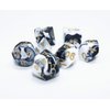 DND Dice Set Black & White Marble RPG Polyhedral Dice Fit Dungeons and Dragons(D&D) Pathfinder MTG Tabletop Role Playing Game 7-Die Dice Set
