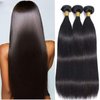 Human Hair Bundles 16 18 20 Inch Straight Bundles Human Hair 10A 100% Unprocessed Virgin Brazilian Hair 3 Bundles Weave Bundles Human Hair Extensions Natural Color (16 18 20 Inch, Straight Hair)