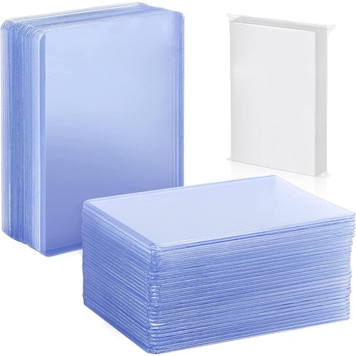 200 Pack 3"x4" Top loaders for Cards - 35pt Premium Hard Plastic Card Protectors, Plastic Card Sleeves, for Trading Baseball Game Sports Collectible Card (100 PCS Toploader + 100 PCS Penny Sleeves)